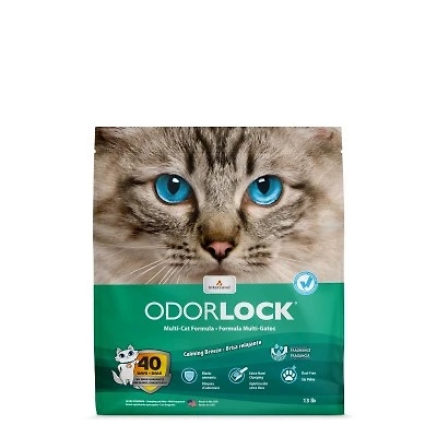 OdorLock - Premium Clumping Clay Litter - Multi Cat Formula - Calming Breeze