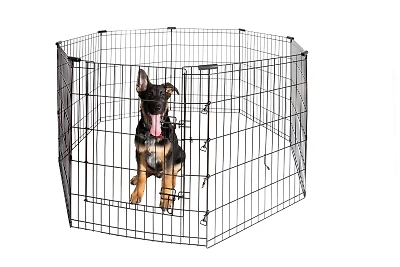 Exercise Pen - Black with Door