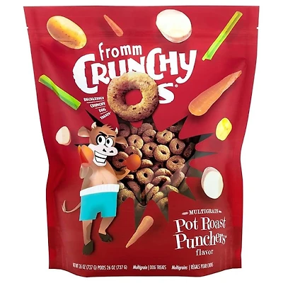 - Crunchy Os® Dog Treats - Low Calorie Crunchy Snack for Training & Fun - Pot Roast Punchers™ Flavor