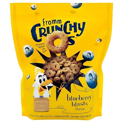 - Crunchy Os® Dog Treats - Low Calorie Crunchy Snack for Training & Fun - Blueberry Blasts Flavor