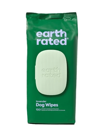 Earth Rated - Compostable Dog Grooming Wipes - Hypoallergenic,  Plant Based & Gentle for Daily Use - Lavender