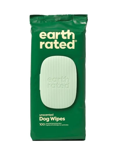 Earth Rated - Compostable Pet Grooming Wipes - Hypoallergenic,  Plant Based & Gentle for Daily Use - Unscented