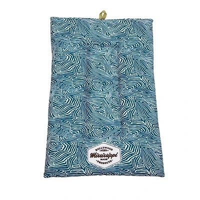 Snoozepad Dog Crate Mat - Teal Wave