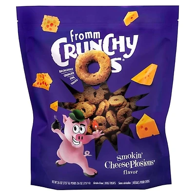 - Crunchy Os® Dog Treats - Low Calorie Crunchy Snack for Training & Fun - Smokin' CheesePlosions® Flavor