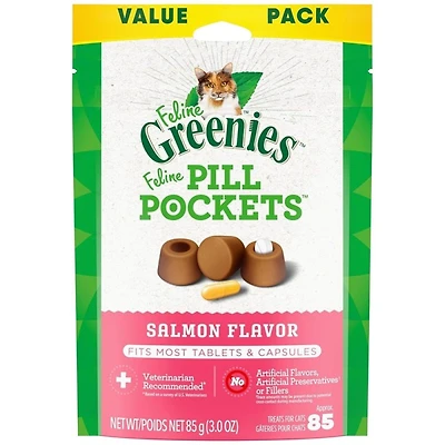 Greenies - Pill Pockets Cat Treats - Easy Capsule Medication Hiding Pouch