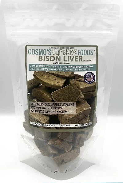 Cosmo's Superior Foods - Dog Treat - Bison Liver