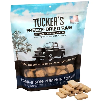 Tucker's - Freeze Dried Dog Food - Limited Ingredient Balanced Diet - Pork,  Bison,  & Pumpkin Formula