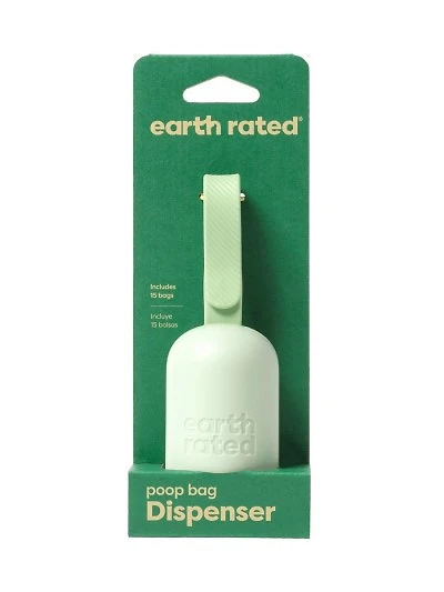 Earth Rated - Waste Bag Dispenser 2.0 - Durable,  Leak Proof & Easy Dispensing - with Unscented Bags