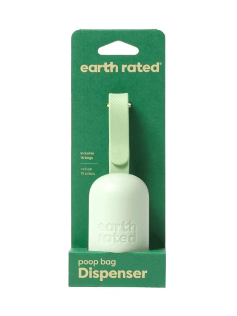 Earth Rated - Waste Bag Dispenser 2.0 - Durable, Leak Proof & Easy Dispensing - with Unscented Bags
