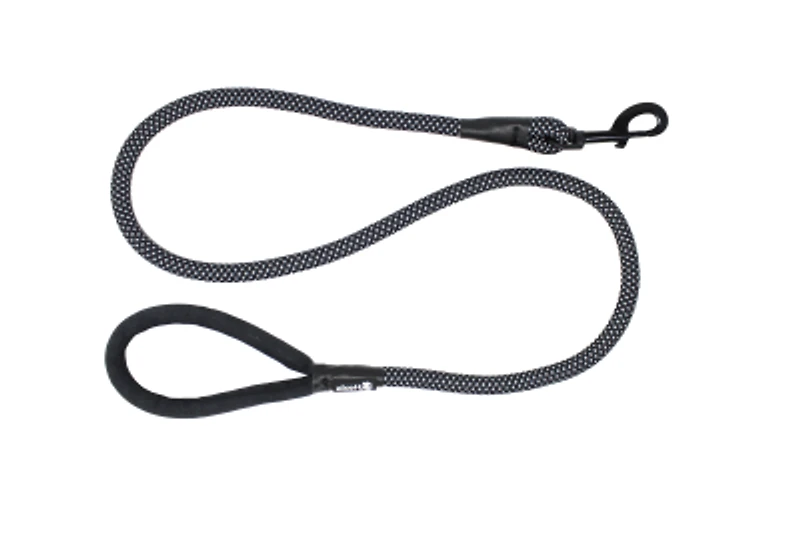 Alcott - Dog Leash - Reflective Black Rope Snap