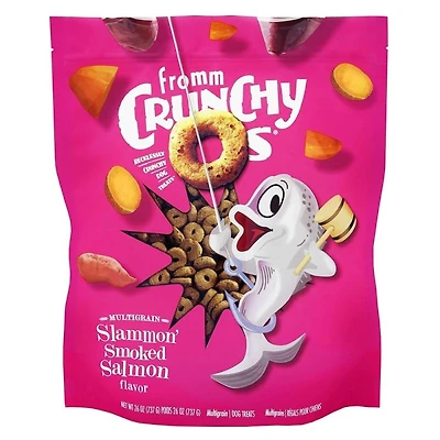 - Crunchy Os® Dog Treats - Low Calorie Crunchy Snack for Training & Fun - Slammon' Smoked Salmon Flavor