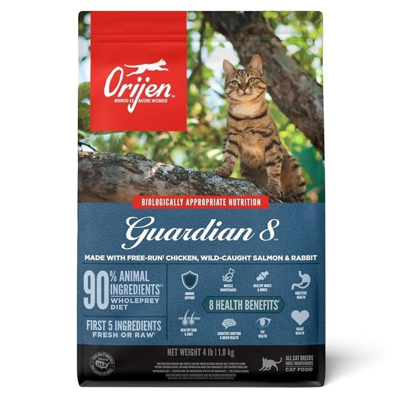 Orijen - High Protein Dry Cat Food - Grain Free with WholePrey Nutrition - Guardian 8