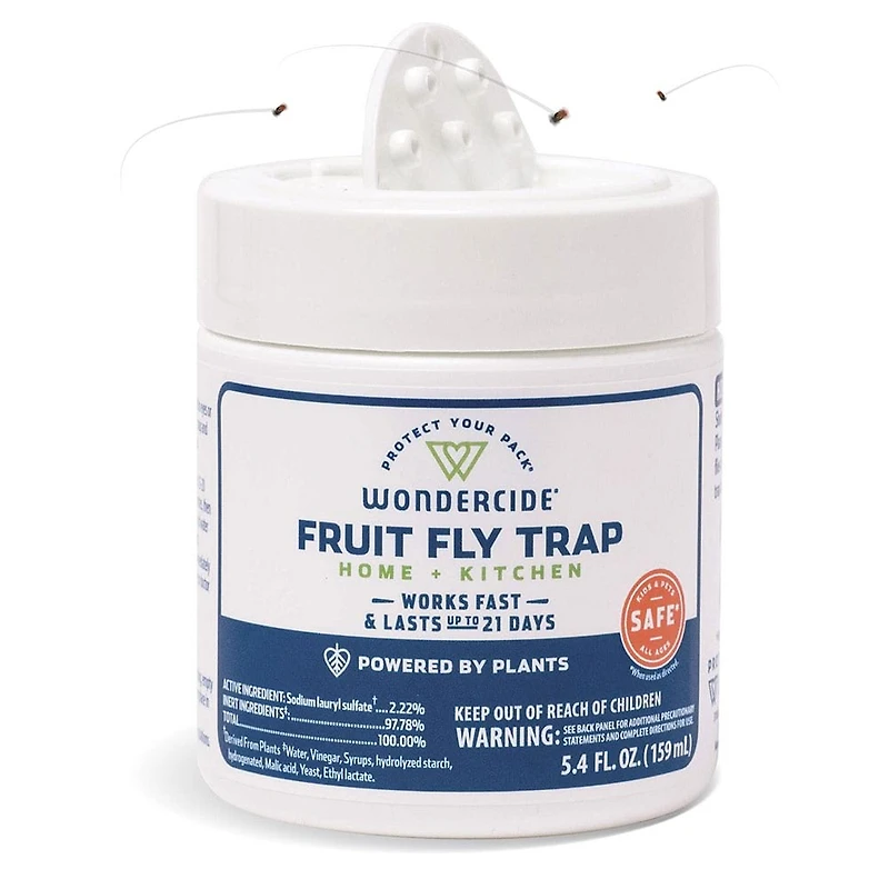 Wondercide - Fruit Fly Trap for Home + Kitchen - Plant Powered & Pet Safe Insect Control