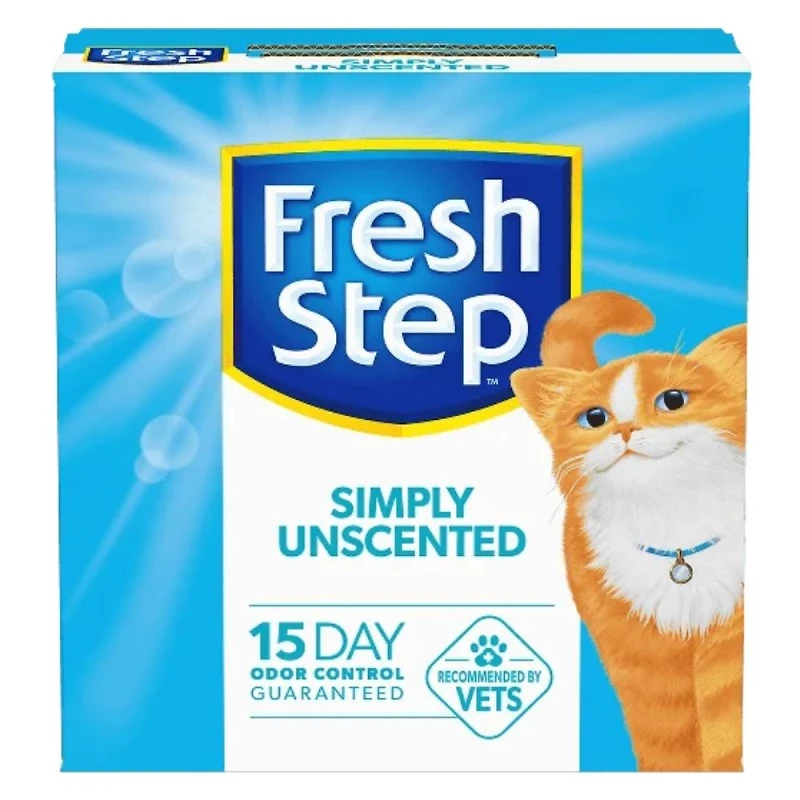Fresh Step - Clumping Clay Cat Litter - Low Dust Odor Control & No Added Fragrance - Simply Unscented