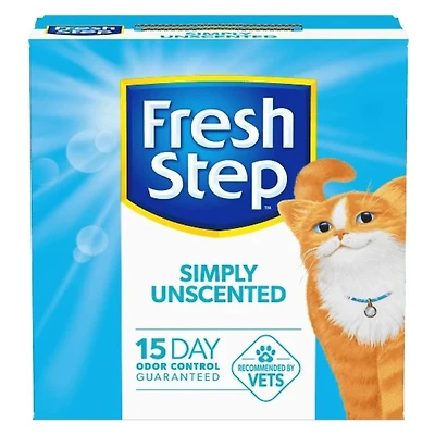 Fresh Step - Clumping Clay Cat Litter - Low Dust Odor Control & No Added Fragrance - Simply Unscented
