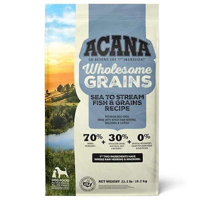ACANA - Dry Dog Food - Protein Rich with Limited Ingredients - Sea to Stream Fish & Grains Recipe - 22.5 lbs Bag