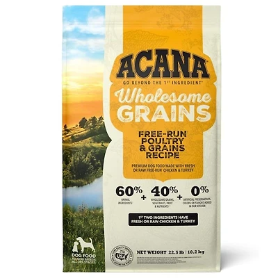 ACANA - Dry Dog Food - Protein Rich with Limited Ingredients - Free Run Poultry & Grains Recipe - 22.5 lbs Bag