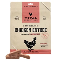 Vital Essentials - Frozen Raw Cat Food - High Protein,  Grain Free & Limited Ingredient Mini Patties - Chicken Entrée