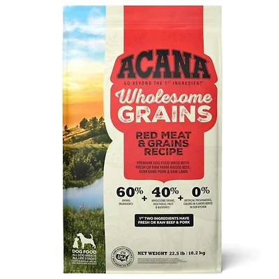 ACANA - Dry Dog Food - Protein Rich with Limited Ingredients - Red Meat & Grains Recipe - 22.5 lbs Bag