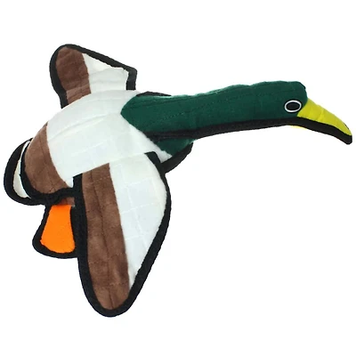 TUFFY® - Plush Dog Toy - Durable Multi Layer Fabric with Squeaker for Fetch & Tug Play - Dudley the Duck