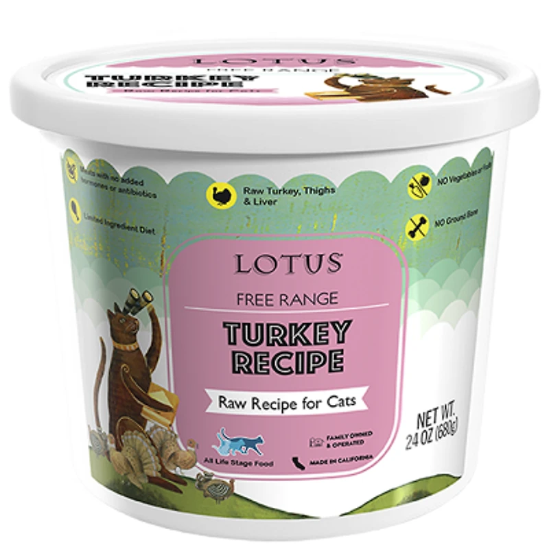 - Frozen Cat Food - Free Range Turkey
