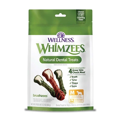 - Dog Dental Treat -  Brushzees Natural Grain Free Dental Chews - Medium Breed