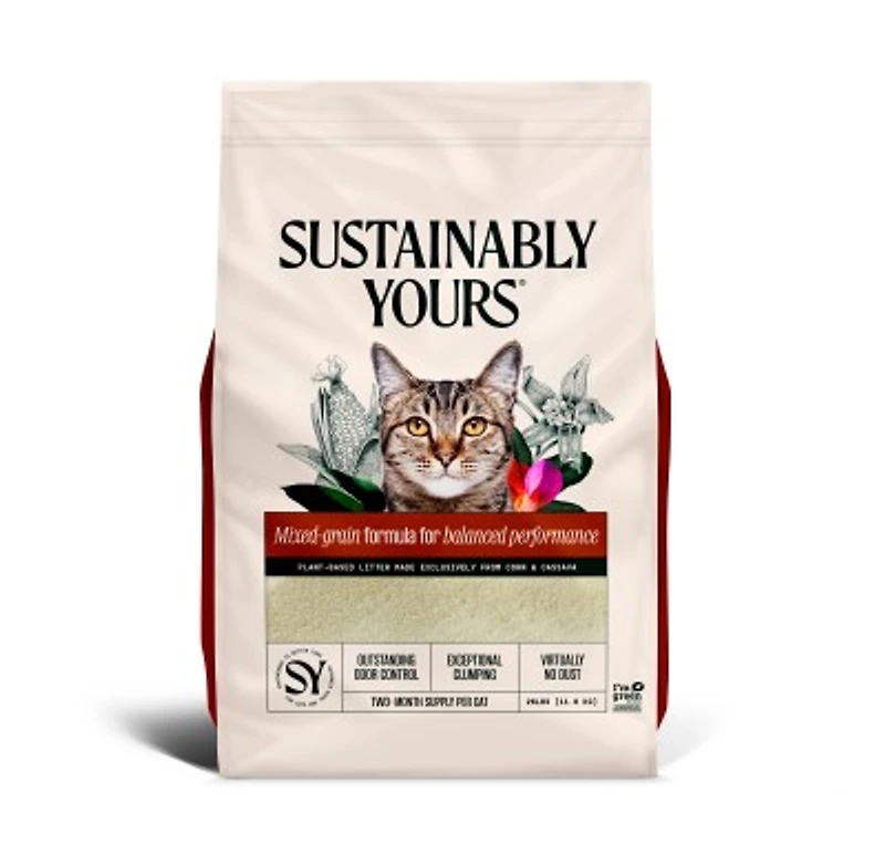 - Mixed Grain Clumping Cat Litter - Natural Plant Based Odor Control - Multi Cat
