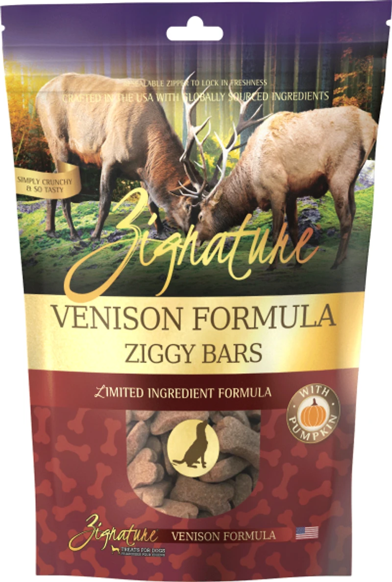 Zignature - Dog Treats - Venison Ziggy Bars