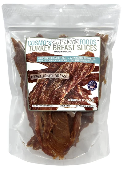 Cosmo's Superior Foods - Dog Treats - Turkey Breast Slices