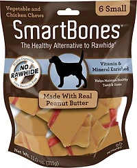 SmartBones - Dog Treats - Small Peanut Butter Chew Bones