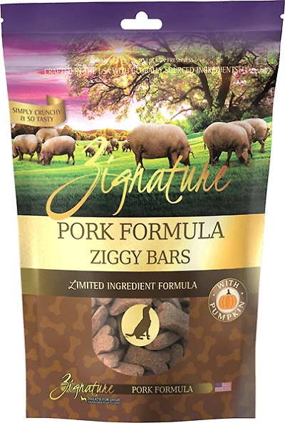 Zignature - Dog Treats - Pork Ziggy Bars