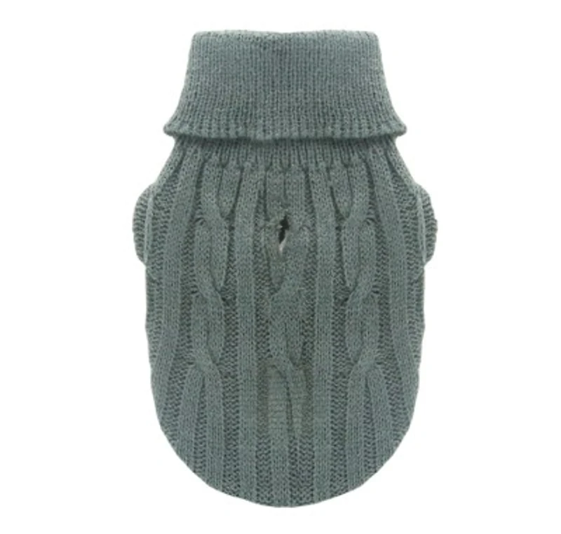 Fashion Pet - Dog Sweater - Grey Cable Knit