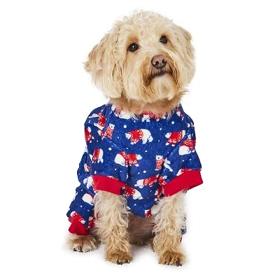 Hotel Doggy - Dog Pajamas - Navy Bears Cozy Plush Onesie