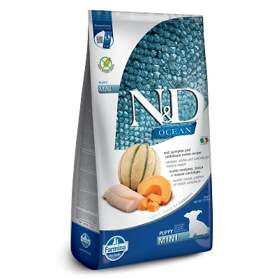 - Dry Puppy Food - Cod,  Pumpkin,  & Cantaloupe Mini Puppy