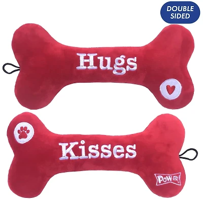 Huxley & Kent - Power Plush Dog Toy - Hugs & Kisses Bone