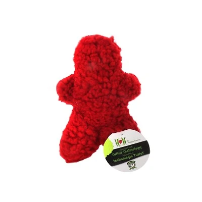 HuggleHounds - Dog Toy - Red HuggleFleece Man