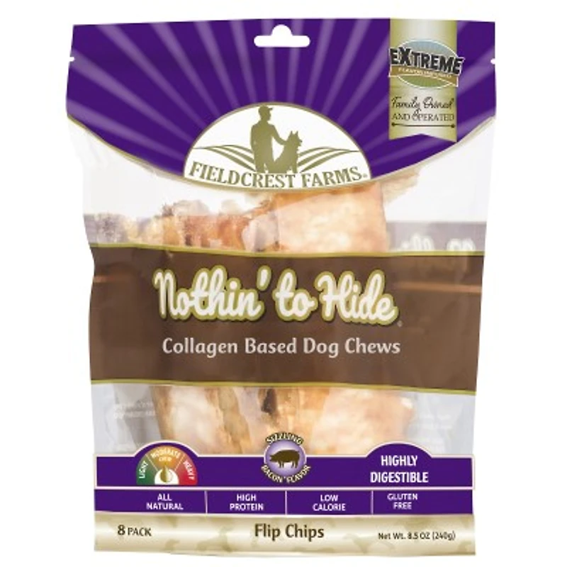 Ethical Pet - Flip Chips Collagen Dog Chew - Digestible Rawhide Alternative Treat - Pork