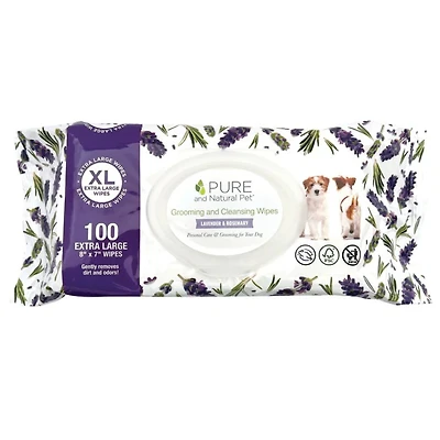 Pure and Natural Pet - Dog Wipes - Lavender & Rosemary