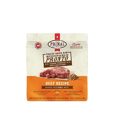 Primal - Dog Food - Freeze Dried Beef Pronto