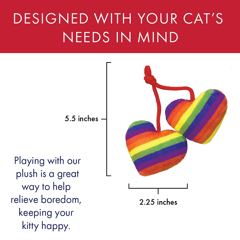 Huxley & Kent - Kittybelles Cat Toy - Pride Heart Strings