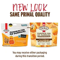 Primal - Freeze Dried Raw Dog Treat - All Natural with Probiotics - Pumpkin For My Pumpkin Chicken,  Pumpkin & Goat Milk