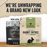 Vital Essentials - Frozen Raw Cat Food - High Protein,  Grain Free & Limited Ingredient Mini Patties - Rabbit Entrée