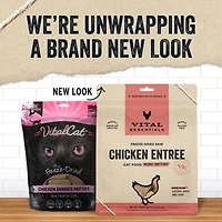 Vital Essentials - Freeze Dried Raw Cat Food - High Protein,  Grain Free & Limited Ingredient Mini Patties - Chicken Entrée