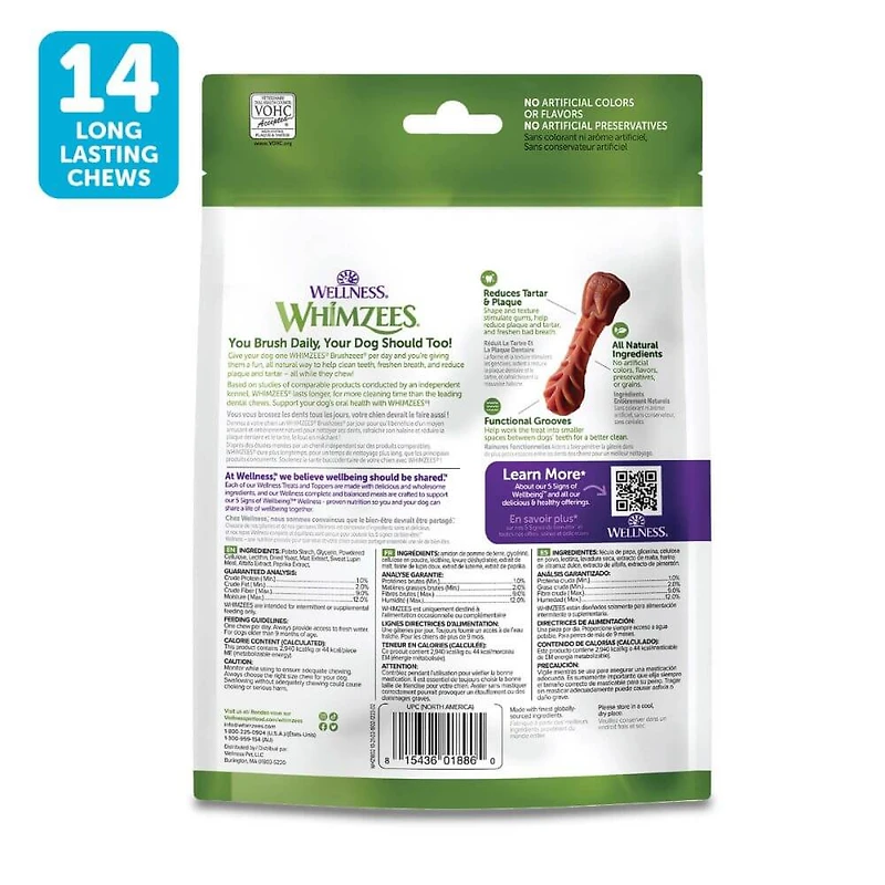 - Dog Dental Treat - Brushzees Natural Grain Free Dental Chews - Small Breed