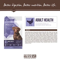 Holistic Select - Dry Dog Food - Natural Digestive Adult Health - Chicken Meal & Rice Recipe