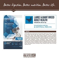 Holistic Select - Dry Dog Food - Natural Large & Giant Breed Adult Health - Chicken Meal & Oatmeal Recipe