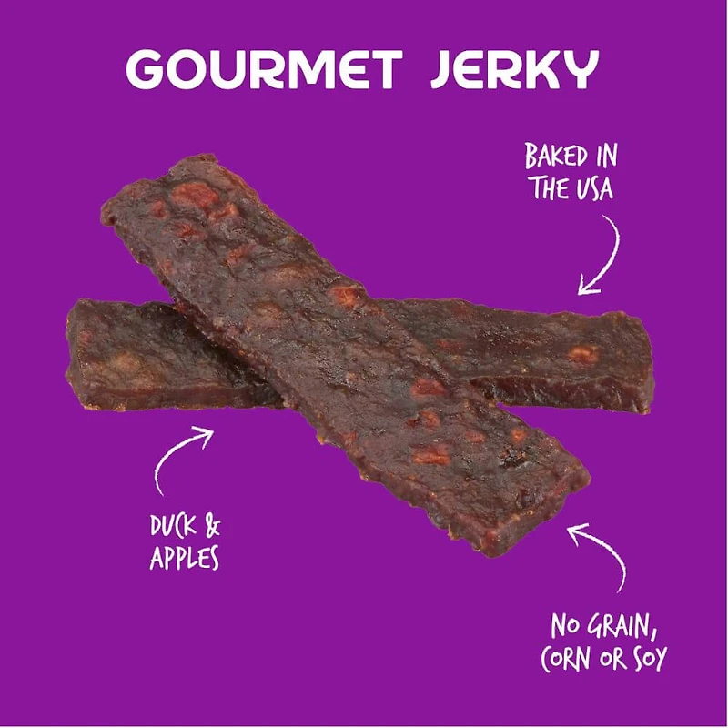 Cloud Star - Jerky Dog Treats - Wag More Bark Less Grain Free with Natural Duck & Apple