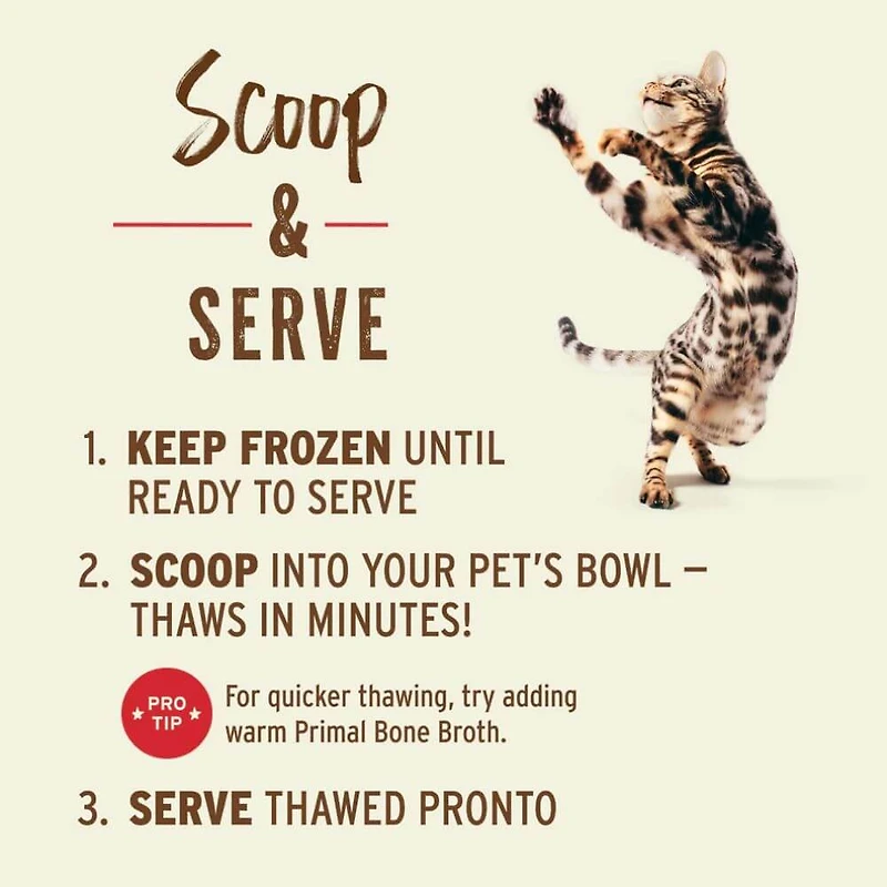 Primal - Frozen Scoopable Pronto Cat Food - Raw & Natural Nutrition