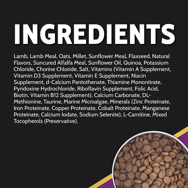 - Dry Dog Food – Limited Ingredient Wholesome Grains - Lamb & Lamb Meal Formula