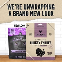 Vital Essentials - Frozen Raw Cat Food - High Protein,  Grain Free & Limited Ingredient Mini Patties - Turkey Entrée
